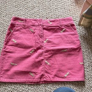 J. Crew Pink Mini Skirt with Embroidery
